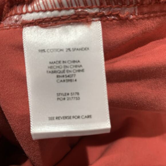 Cabi Women The Hutton Jogger Pants Sz 10 Nantucket Red Pockets Stretch #5178 - Picture 4 of 8